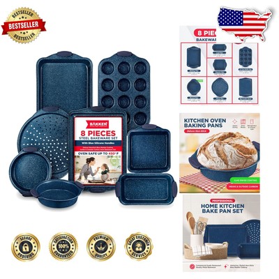 BAKKEN 8-Piece Kitchen Baking Essentials - Nonstick, Safe up to 450°F