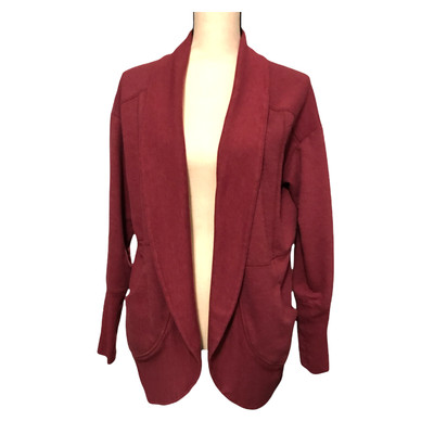 eddie bauer camp fleece wrap cardigan