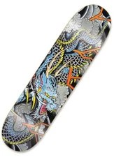 Blue Dragon Maple 8.75" Skate Deck Japanese Style Tattoo Art by Clark North NWT