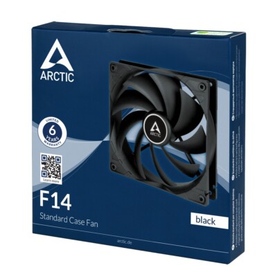 ARCTIC F14 P14 TC Silent PWM PST CO Value Slim 140mm 14cm PC schwarz weiß PC Lüfter