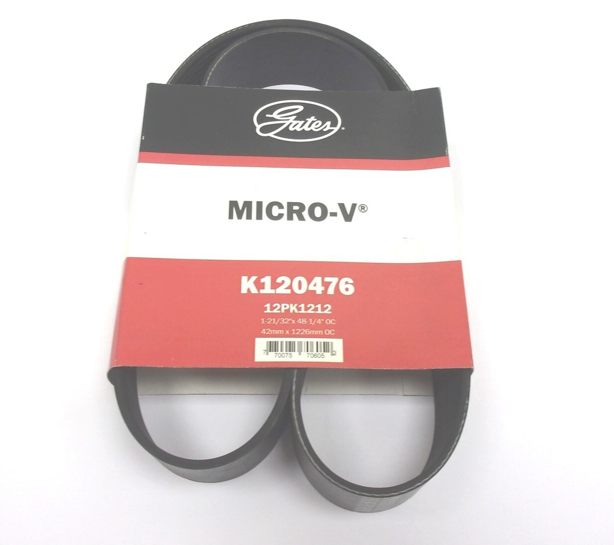 K120476 NEW GATES SERPENTINE MICRO-V BELT 12PK1212 48-1/4