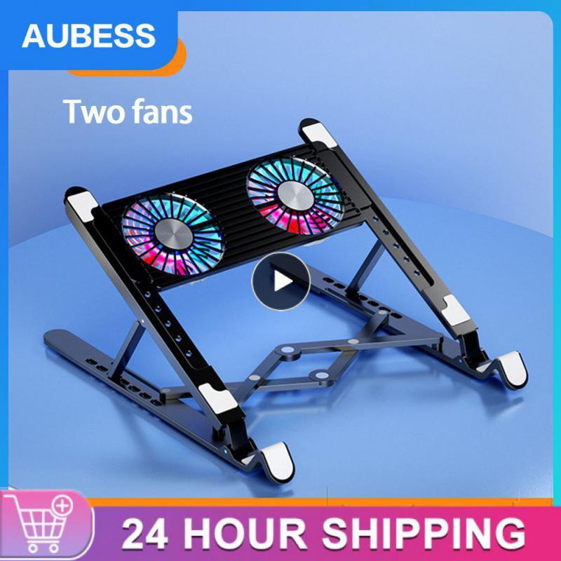 Foldable Adjustable Laptop Cooler Stand with Cooling Pad Support