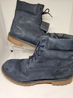 Timberland Premium 6-Inch Waterproof Boots in a blue suede colorway size 13 Timberland 6-Inch Premium Waterproof Navy Blue Suede Boots  main image 4