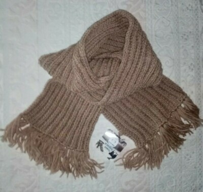 Sciarpa Caldissima Lana Alpaca 50% Merino 50% Beige Cammello