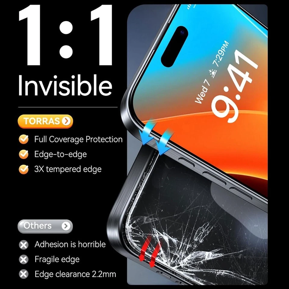 Tempered Glass Screen Protector For iPhone 17 16 15 14 Plus 13 12 Pro Max Air XR - image 2 of 4