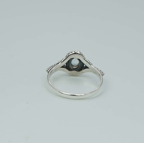 925 Solid Sterling Silver Cut Green Peridot,Red Garnet Oval Shape Ring Fw916 - Picture 10 of 38