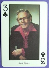 1 x playing card Country Music * Jack Ripley * 3 of Clubs