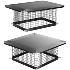 9x9 Inch Chimney Cap Square Chimney Cover Galvanized Steel Fireplace Flue Lid