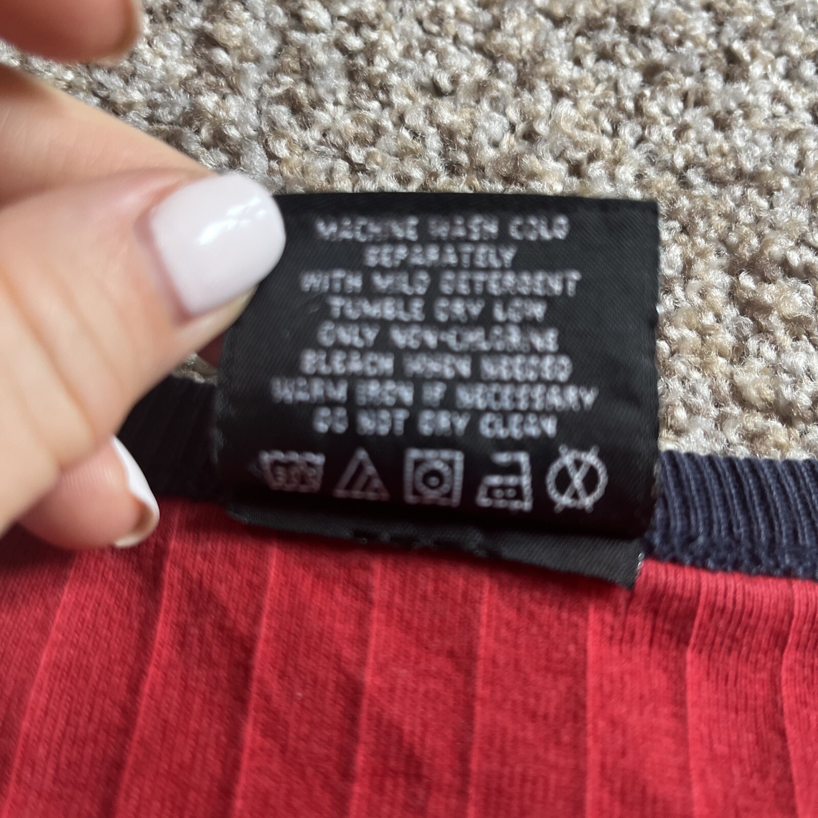 Polo Jeans Co. Ralph Lauren Red With Blue Teim T-Shirt Size Large - View 4