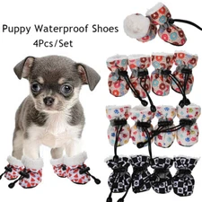 4pc Winter Pet Shoes Feet Cover Cat Dog Snow Boots Puppy Footwear Pet Supplies