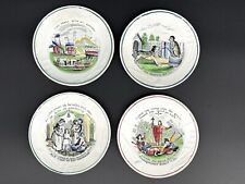 Set of 4 Antique 19th c. Staffordshire Children s Plates, J G Meakin