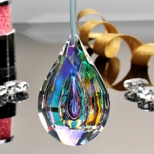 10Pc Rainbow Glass Crystal Chandelier Lamp Part Prism Hanging Drop Pendant38mm - Picture 2 of 3