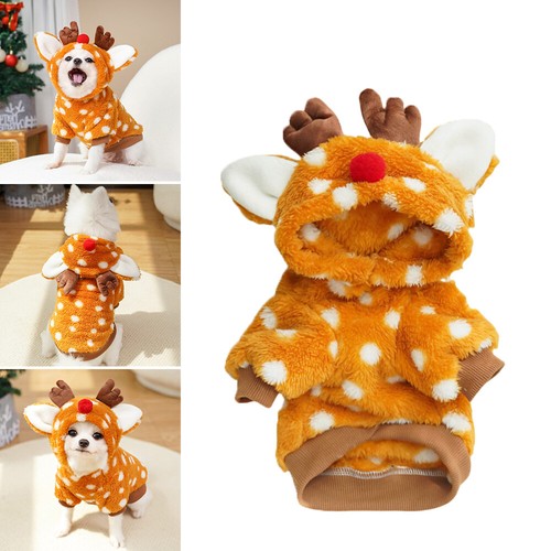 Christmas Dog Clothes Pet Clothing For Small Medium Dogs Fleece Warm Sweatshirt - Picture 3 of 54
