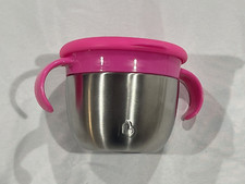 Munchkin Stainless Steel Snack Cup 9oz pink 12 