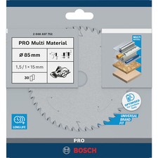 Bosch Professional Kreissägeblatt Standard for Multimaterial, Ø 85mm, 30Z