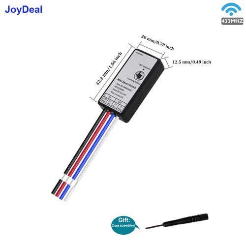 433Mhz DC 3.6V 12V 1CH Relay Wireless RF Remote Control Switch With Transmitter - Picture 8 of 37
