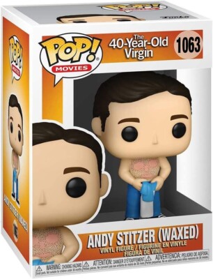 Funko Pop! Andy Stitzer Waxed – 40 Year Old Virgin Vinyl-Figur, 9,5 Cm, Inkl. EcoTek Boxenschutz