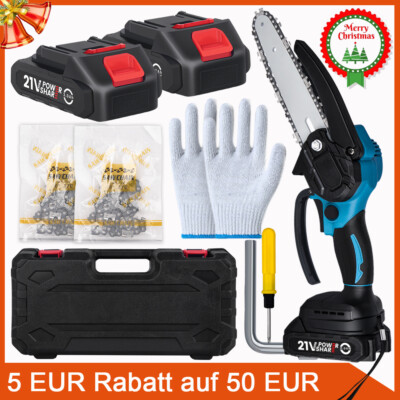 6 Zoll Mini Elektro Kettensägen Akku Kettensäge Handkettensäge Mit 2 Akku DE