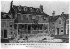 8" x 10" Photo Old Tun Tavern,Philadelphia,1st Lodge of Free Masons