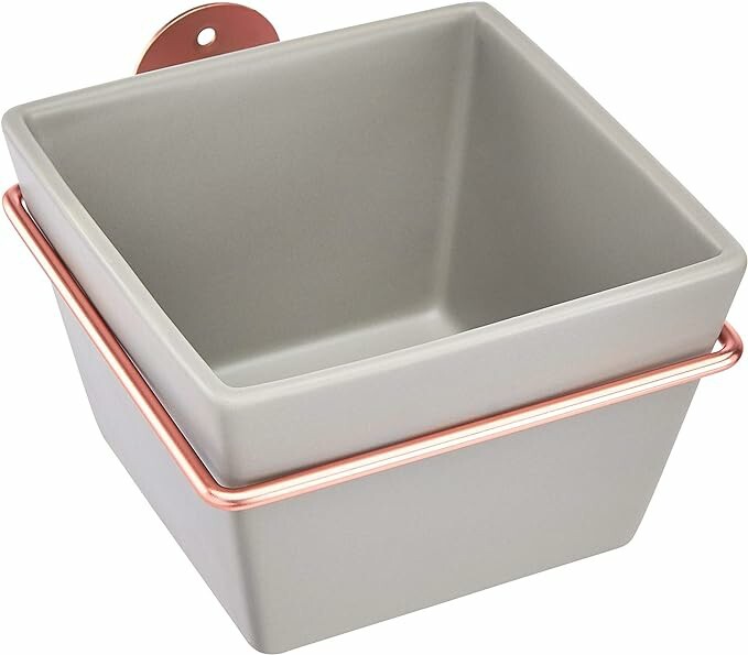Amazon Basics Wall Planter, Square - Grey/Copper