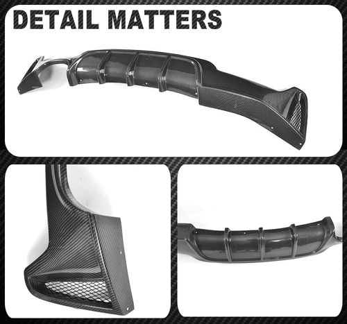 Carbon Heckdiffusor Diffusor Heckschürze für BMW F32 F33 F36 M-Paket Stoßstangen - Picture 11 of 11