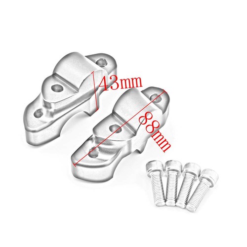 2x Handlebar Riser Clamp Move Back Mount Adaptor for Suzuki GSX-S1000 2015+ - Picture 8 of 8