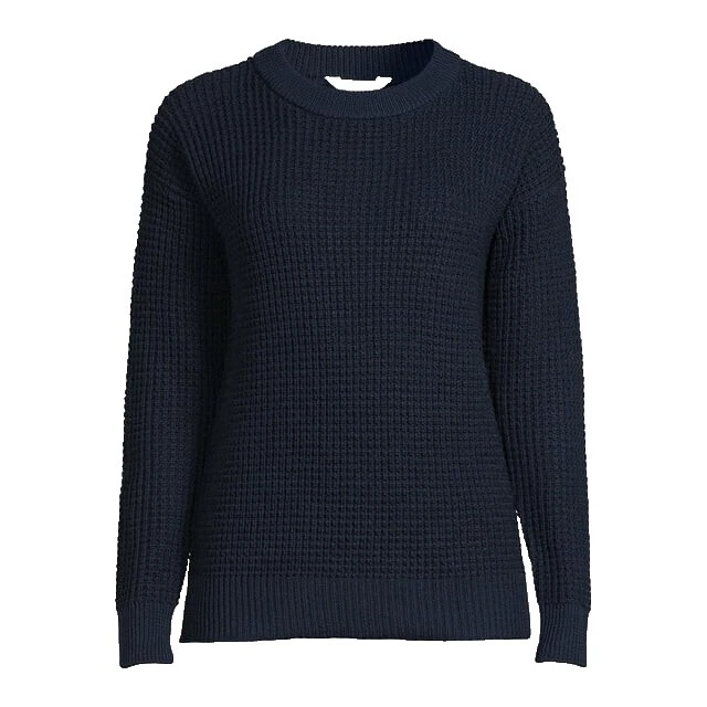 Crew Neck Long Sleeve Sweaters for Women