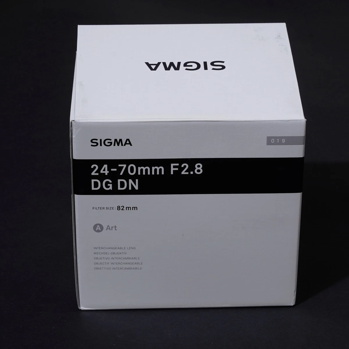 Lente de cámara artística Sigma Sony 24-70 mm F 2,8 DG DN caja vacía solo para repuestos