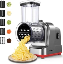 Electric Cheese Grater, Salad Maker With 5 Different Shapes of Blades