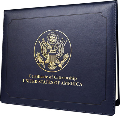 US Citizenship Certificate Holder - US Citizenship Gifts - PU Naturalization Cer
