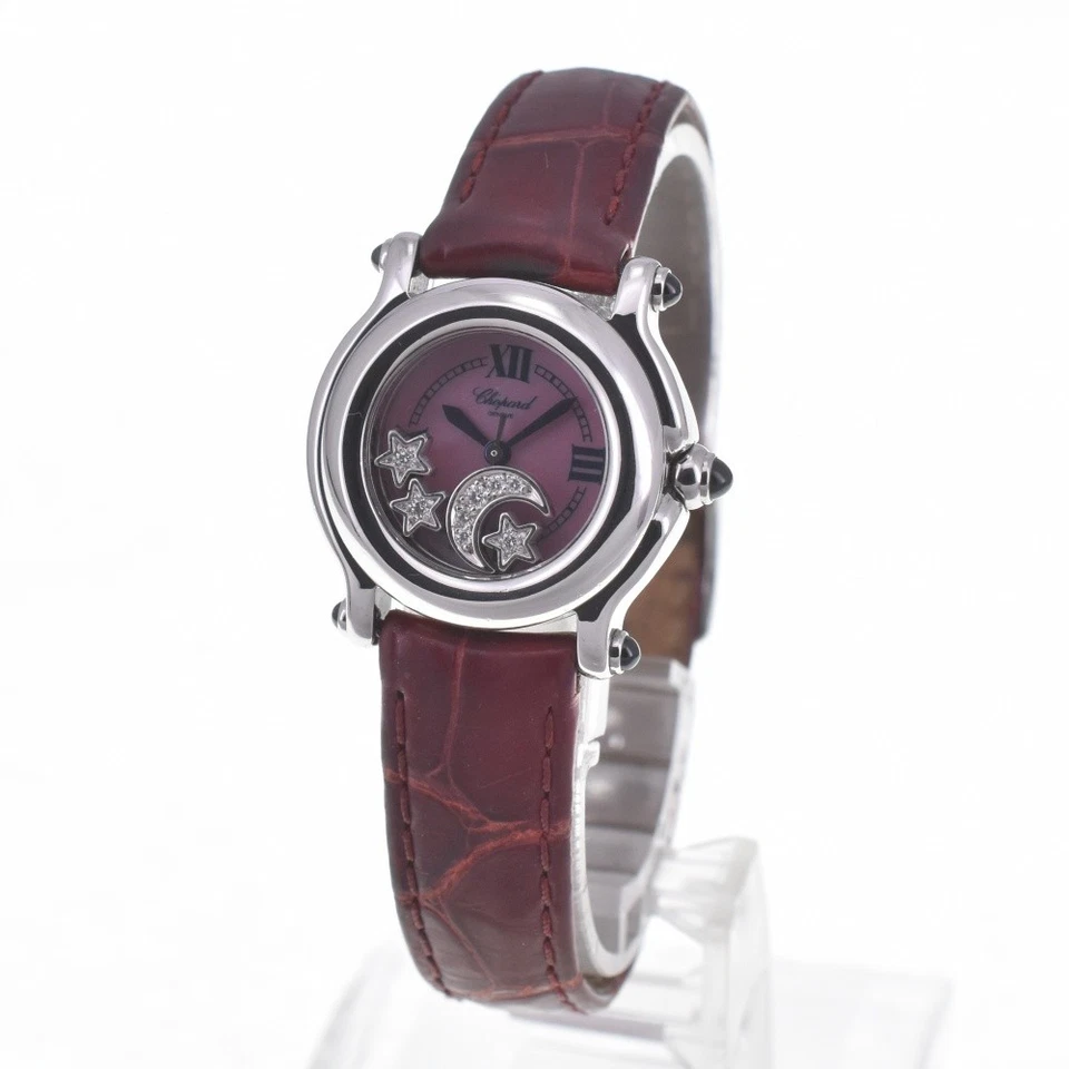 con papel Chopard Happy Sports 27/8245-23 Moon Star Cuarzo Damas A#141707 Foto 2 de 4
