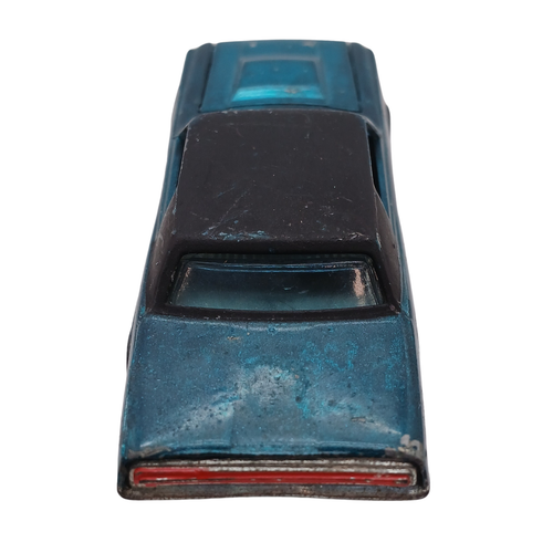 1967 Hot Wheels Redline Custom T-Bird blu auto pressofusa tetto nero Mattel USA - Foto 4 di 6