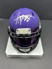 Adrian Peterson Signed Vikings Mini Helmet Purple Visor Five Star Auth
