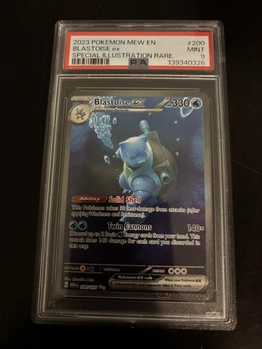 Pokemon 2023 Blastoise ex 200/165 SIR Scarlet & Violet 151 PSA 9