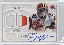 2014 Panini National Treasures Dual Prime 42/49 Terrance West #RGS-TW Auto bn5