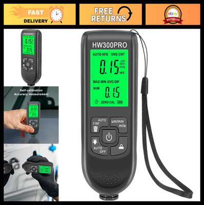 Professional Paint Thickness Gauge Meter for Car Coating Depth Test - Accurate F