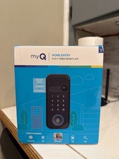 myQ Home Entry 3-in-1 Video Smart Lock 2K Camera Doorbell Black NEW