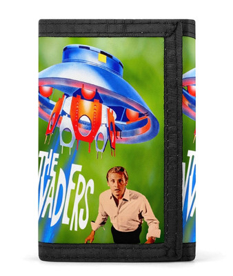 The Invaders Sci-Fi TV Show Trifold Wallet | Retro Alien Design, Multicolor
