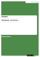 Merkmale Von Texten (Buch)