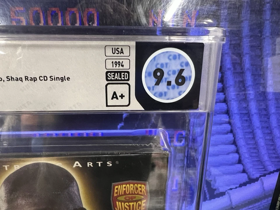 1994 Sega Genesis Shaq Fu Graded WATA 9.6 A+ Sealed w/ Shaq Rap CD BRAND NEW - Image 3 of 4