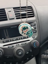 Miami Dolphins Car Mirror Hanging Accessories - Miami Dolphins Decor