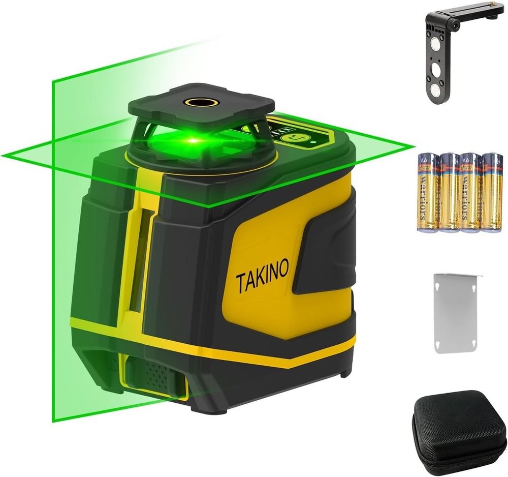 Laser Level, Self Leveling Cross Line Level 360° Horizontal/Vertical Green Line
