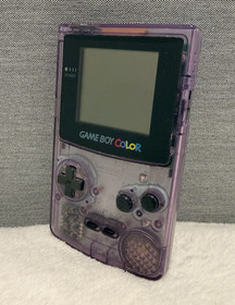 Nintendo Gameboy Color CGB001 Atomic Purple Handheld Console Parts/Repair +Extra
