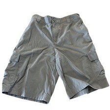 Under Armour Boys Gray Cargo Shorts Ripstop Performance Activewear Size L