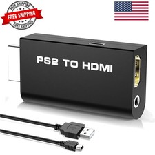 New PS2 to HDMI Converter Adapter, Video Converter with 3.5mm Audio Output fo...