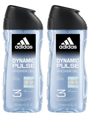LOT OF Adidas Dynamic Pulse 3 in 1 Body Wash Hair Face Shower Gel  8.4 fl oz NEW