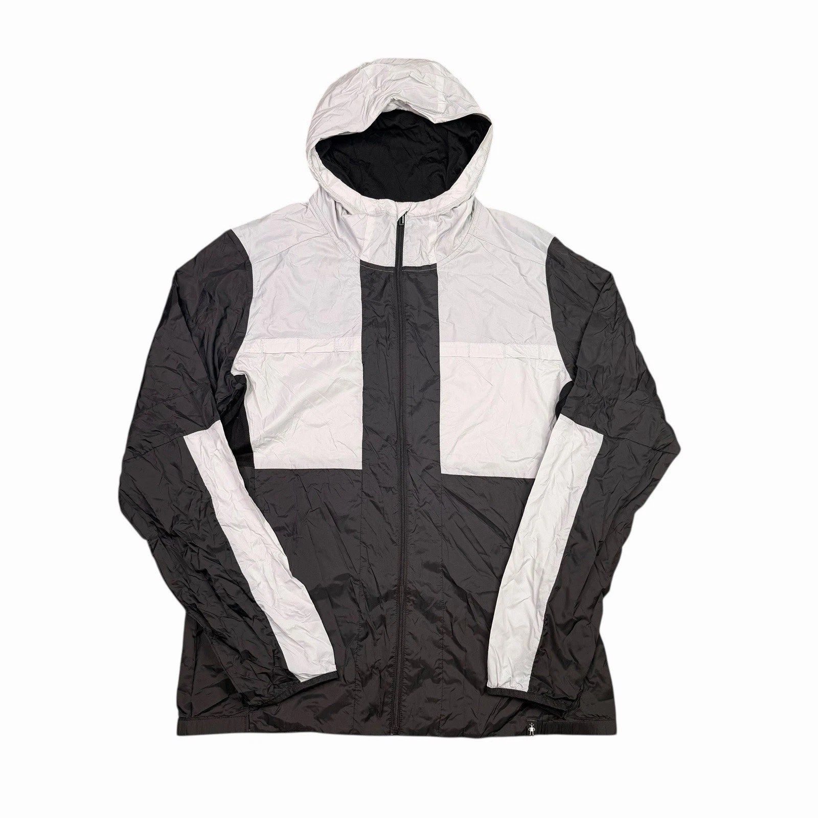 Smartwool Merino Sport Windbreaker Active Jacket Black Gray Mens Size Medium