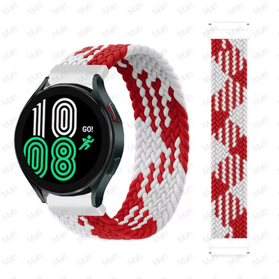 Geflochtenes Solo Loop Armband kompatibel mit Galaxy Watch 4/5/6 Pro 20/22 mm