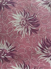 Vintage Full Feed Sack Pink Dahlias White Swirls on Bright Pink