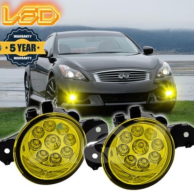 Pair Bumper LED Fogs Driving Lamps yellow For INFINITI G37 2010-2011